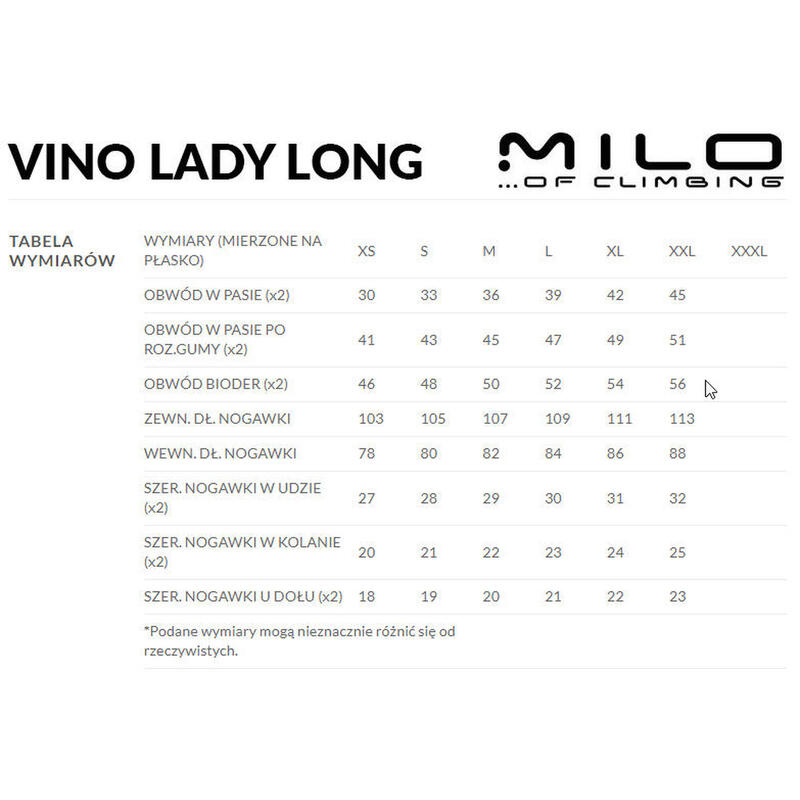 Spodnie trekkingowe Extendo damskie Milo Vino Lady Long
