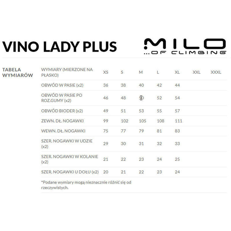 Spodnie trekkingowe Extendo damskie Milo Vino Lady Plus