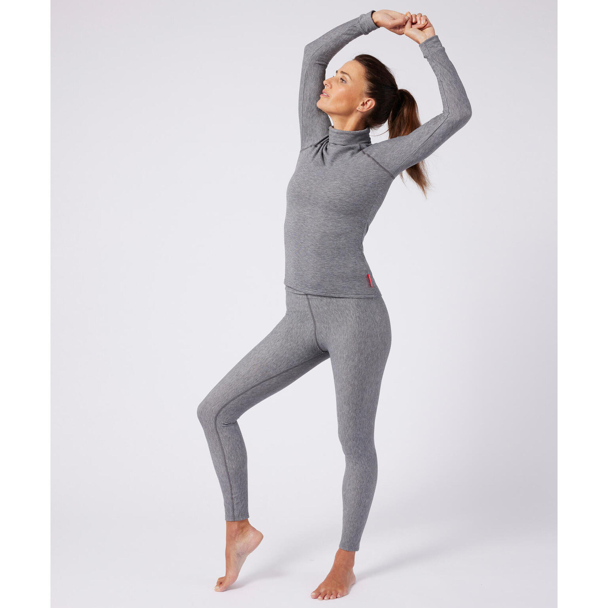 Sous-pull Thermique Femme Manches Longues – Col Roulé, Extensible – Pour Automne/hiver, Couleur Unie - 5