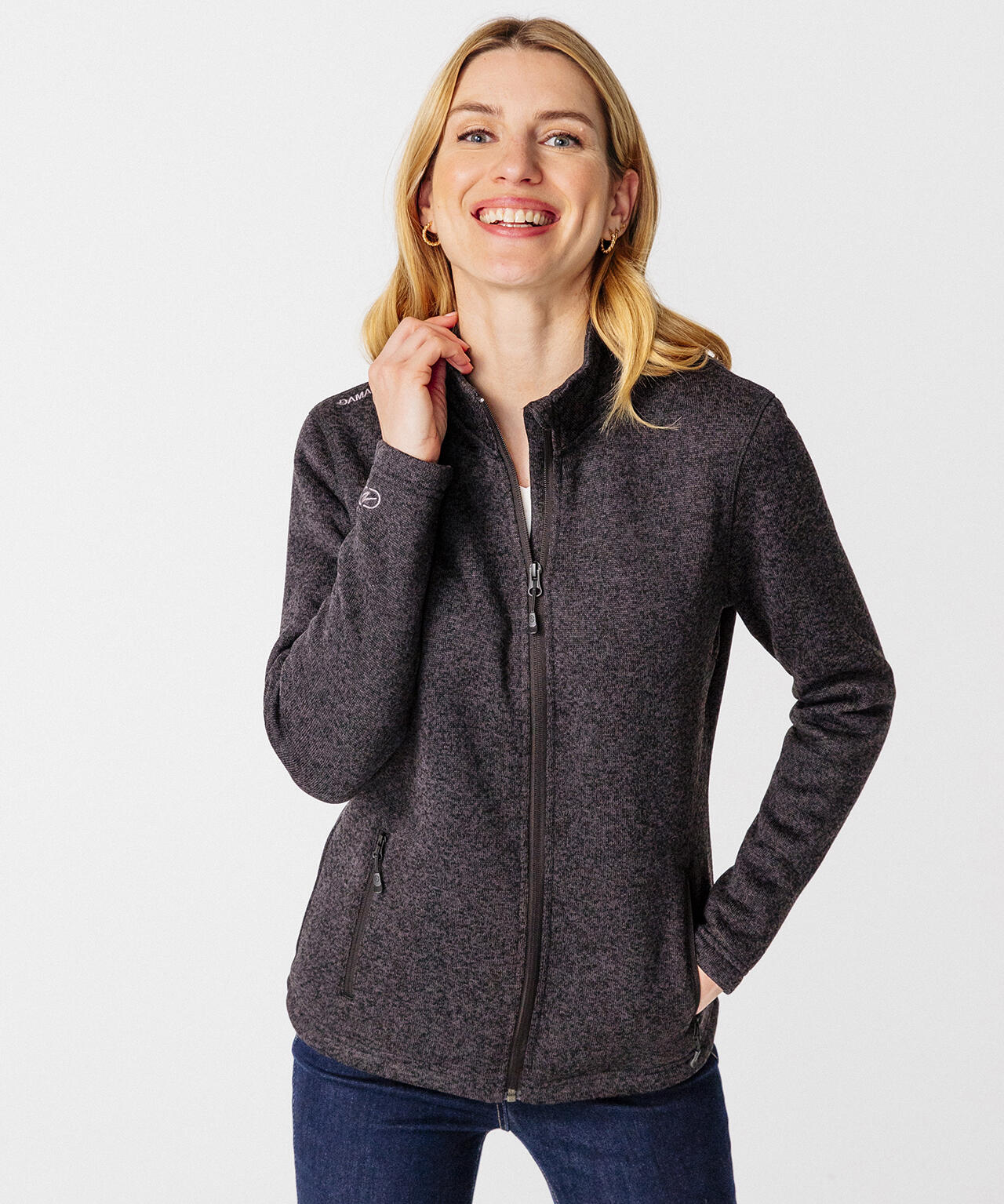 Veste polaire chaude fine et légère col montant Femme-thermique Thermolactyl 2/4