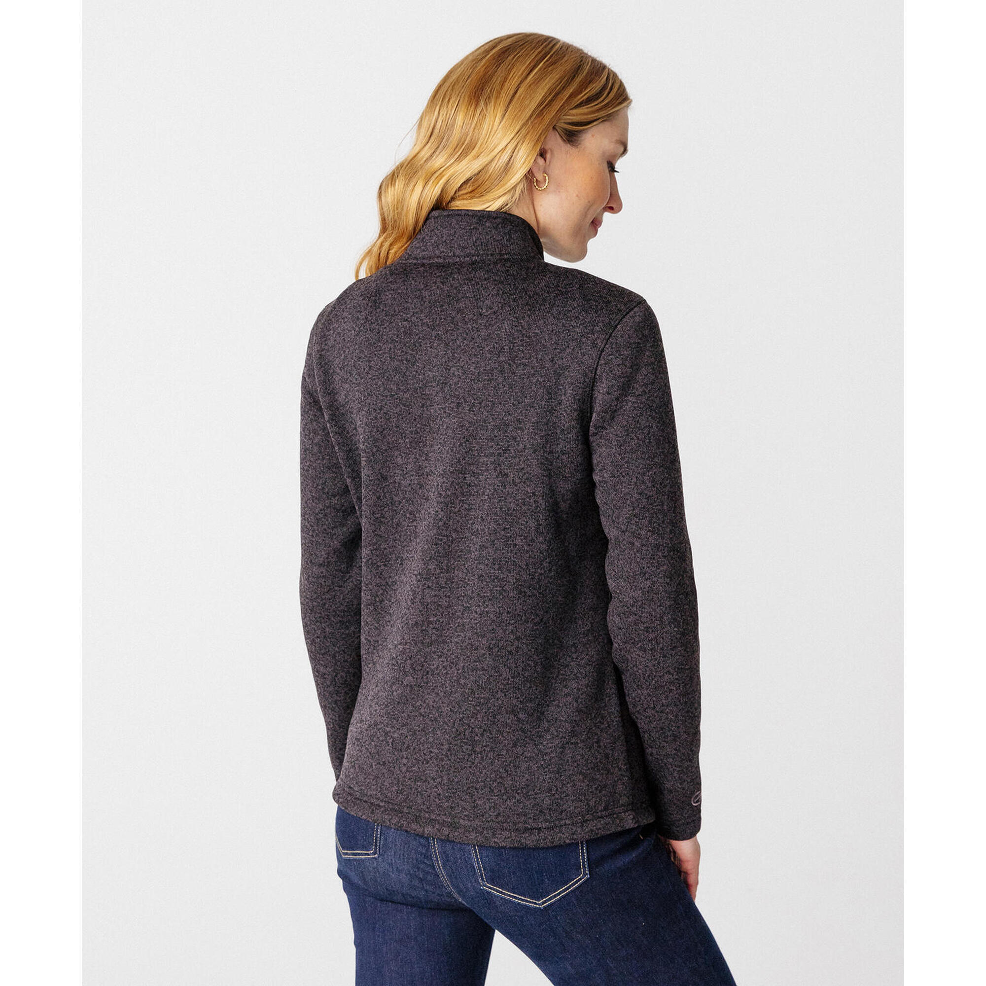Veste polaire chaude fine et légère col montant Femme-thermique Thermolactyl 3/4