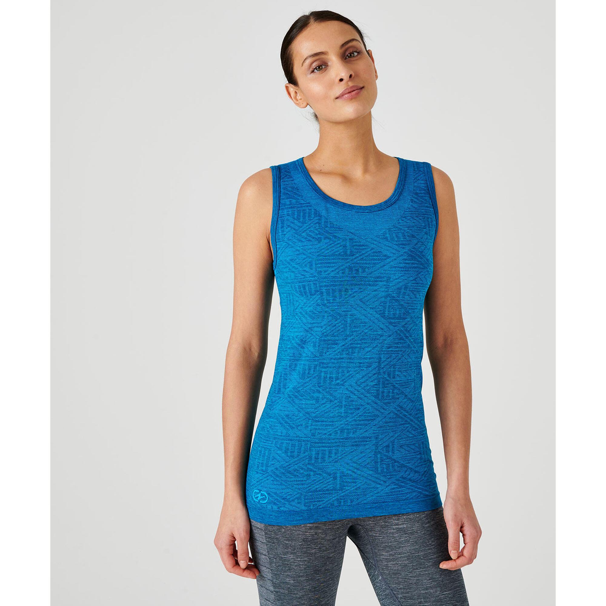 Damart Sport - Débardeur Technique Toucher Frais Protection Uv  Femme- Dynamic Climatyl - T-shirt Sans Manche - Bleu|gris - 36 Xs - Decathlon