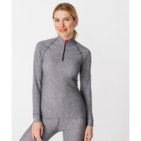 DamartSport - T-shirt col zippé Comfort Thermolactyl 5 femme - Gris