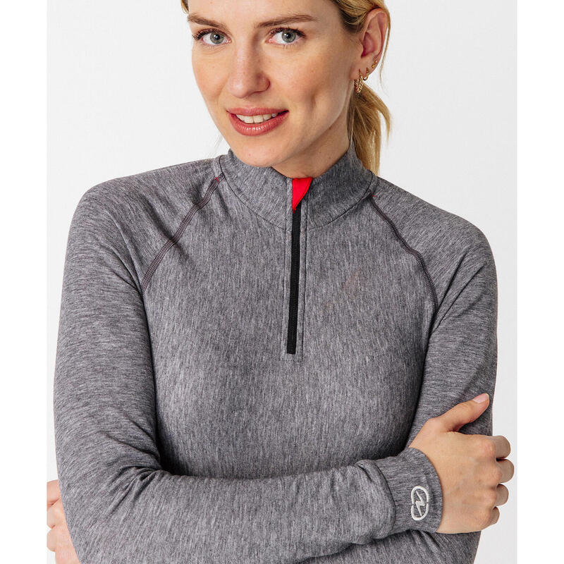 Sous vêtement thermique Toucher doux Col zip Femme-THERMOLACTYL COMFORT5 Intense