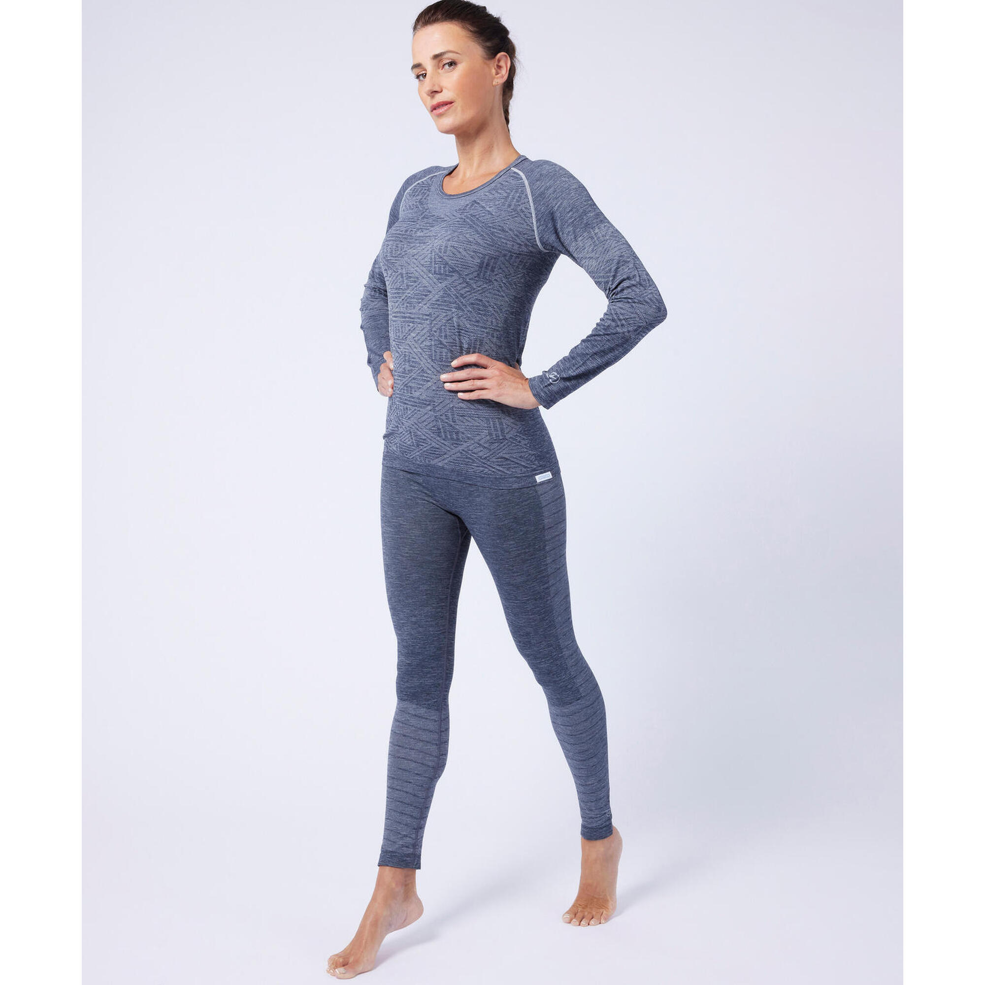 Damart Sport - T-shirt Technique Toucher Frais Protection Uv Col Rond Ml Femme-climatyl - Sous Maillot Manche Longue - Gris - 42 M/l - Decathlon