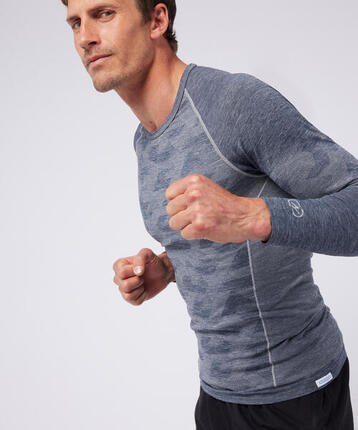 T-shirt technique Toucher frais Protection UV Col rond ML Homme-CLIMATYL