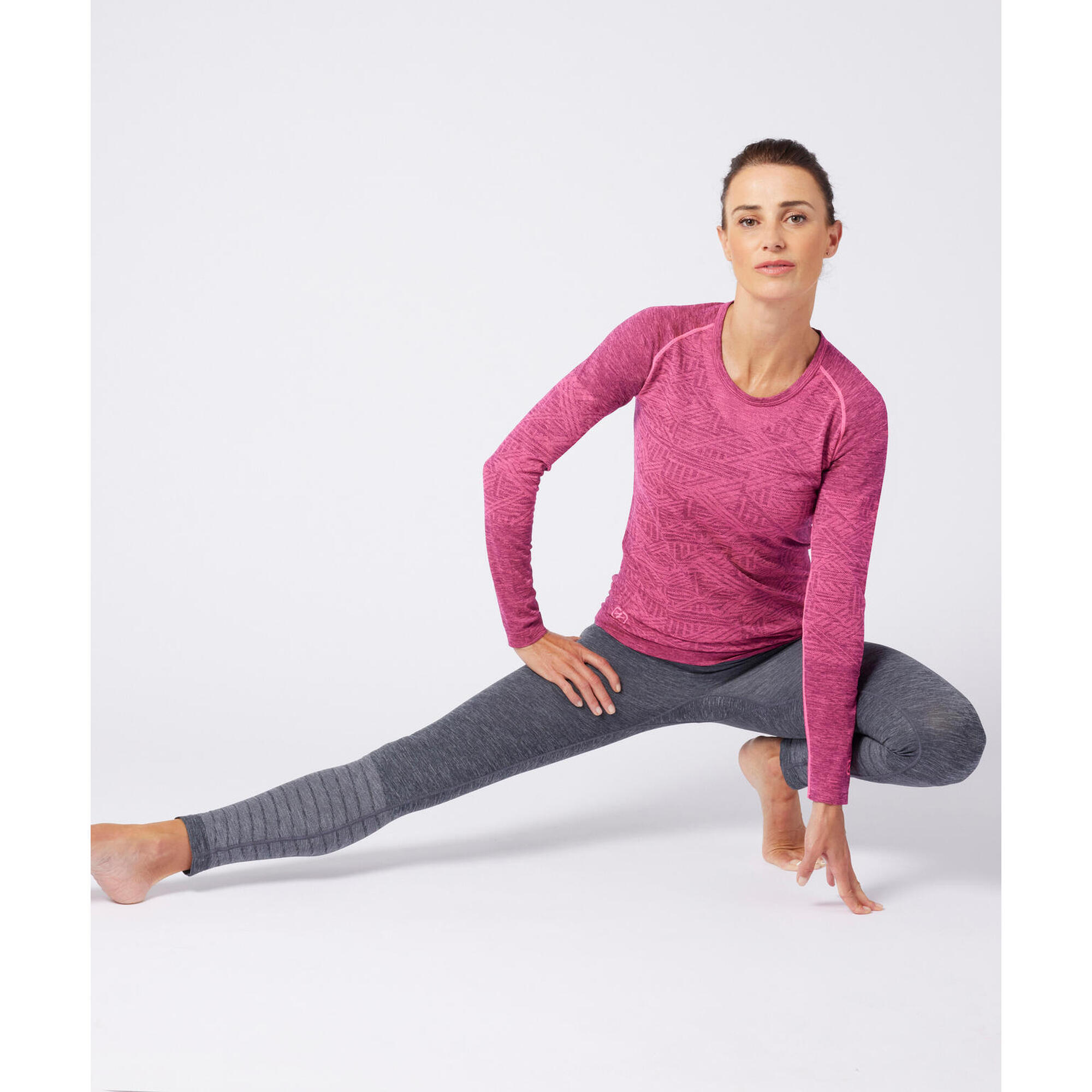 Damart Sport - T-shirt Technique Toucher Frais Protection Uv Col Rond Ml Femme-climatyl - Sous Maillot Manche Longue - Rose - 42 M/l - Decathlon