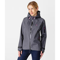 Coupe-vent imperméable 10000 femme - Anthracite - Capuche - Manches longues