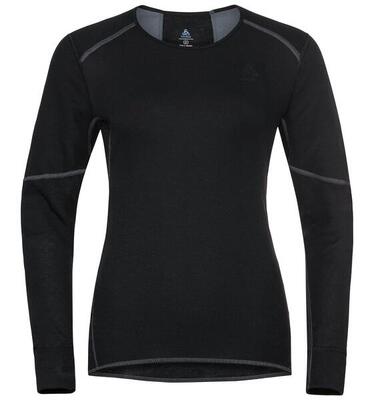 W bl top crew neck l_s active x_warm eco - - 159221-15000 black - dames - ski