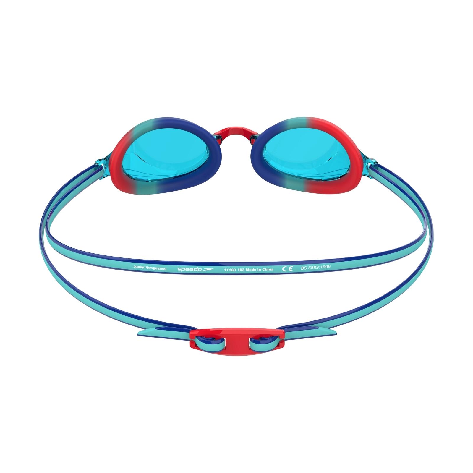 Speedo Vengeance Junior Goggles - Tile/ Beautiful Blue/ Lava Red/ Blue 2/5