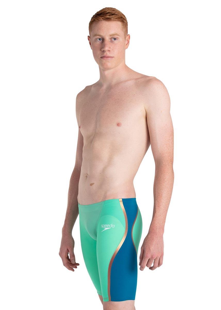 Speedo Men's Fastskin LZR Pure Intent Jammer - Green Glow / Nordic Teal 4/5