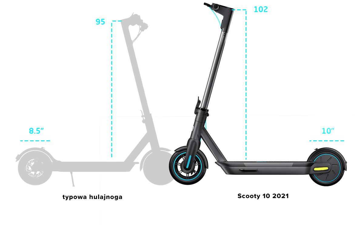 Hulajnoga Elektryczna Motus Scooty 10 2022 z wspornikiem 4/5