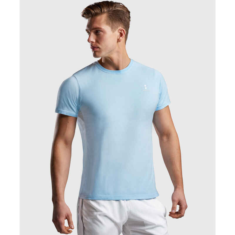 Bio Tennis/Padel T-Shirt Herren Sky Blue