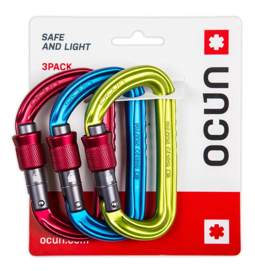 Zestaw karabinków Ocun Falcon Screw 3-pack