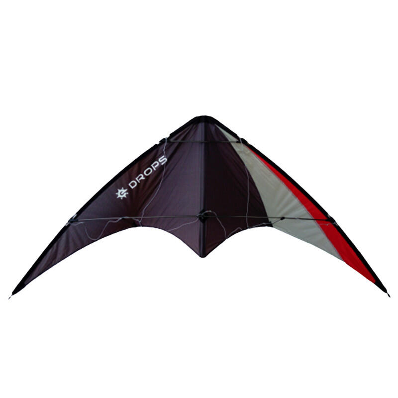 Elliot - Cerf-volant Pilotable Deux Lignes - Elliot - Drops Black/grey/red - Cerf Volant - Gris|noir|rouge - No Size - Decathlon