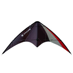 Cerf-volant pilotable deux lignes - Elliot - Drops black/grey/red