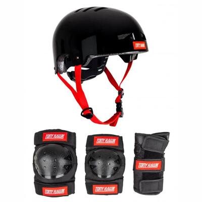 Tony hawk junior set | helm + beschermers voor kinderen van 4 tot 8 jaar