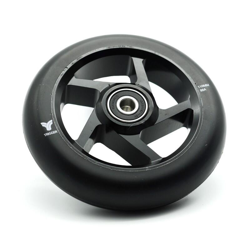 Freestyle Scooter Wheels Trigger 5 Spokes 110 mm 88A Schwarz Schwarz x2