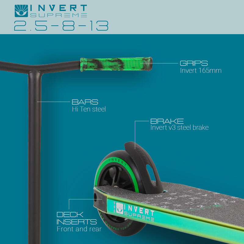 Stuntstep voor 8-13 jaar, Neo Groen/Zwart