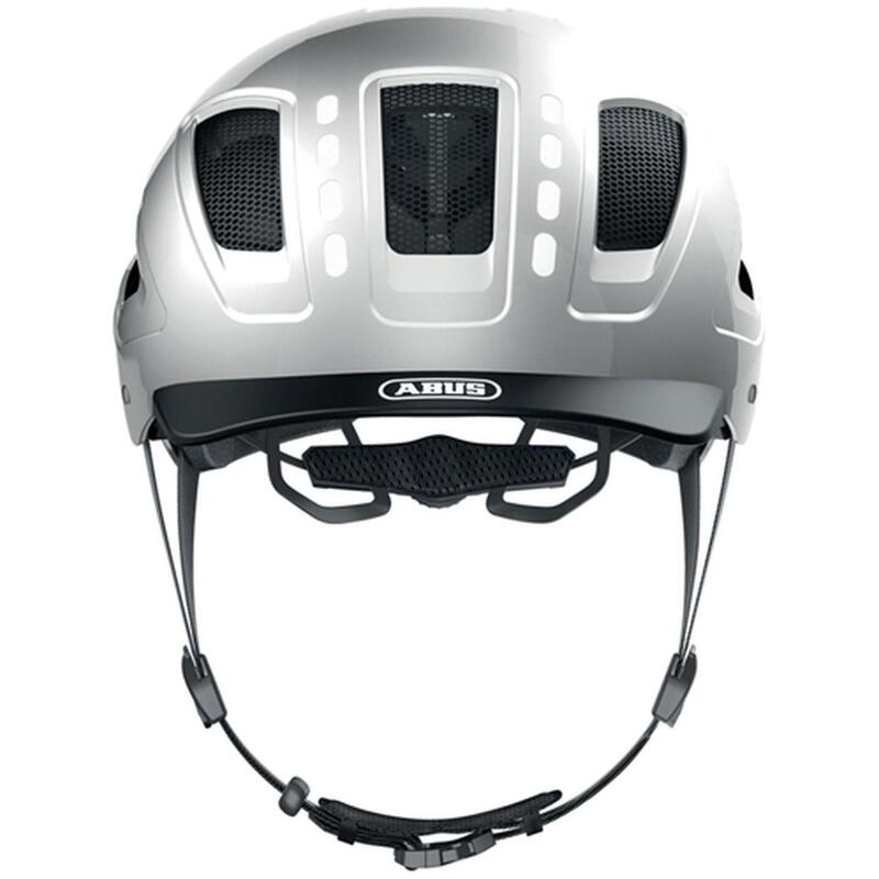 ABUS Casque de vélo "Hyban 2.0 LED" argent