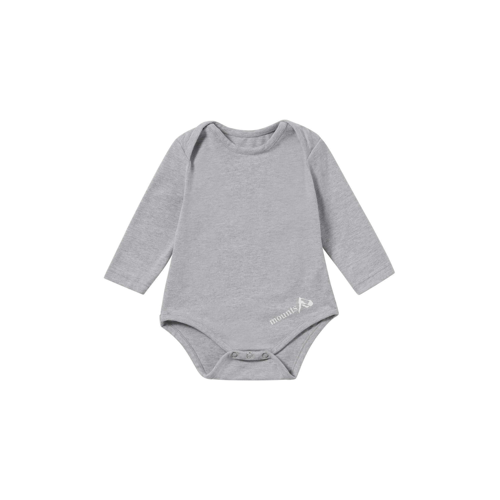 MOUNTS BABY Cotton Thermal Onesie  - SKI/ HIKE/ CAMP - GREY