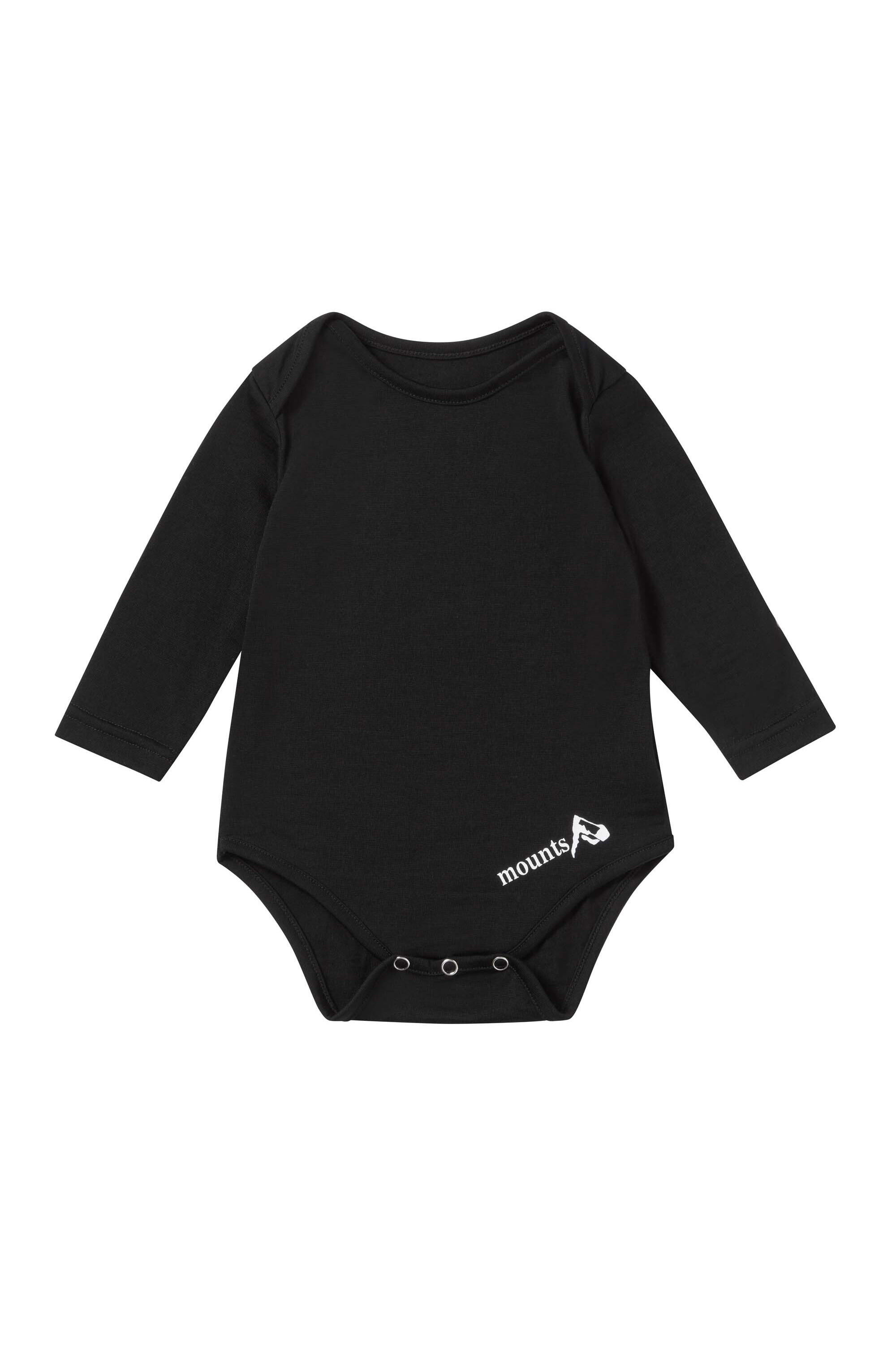 Natural Thermal Underwear Set for Kids * Unisex Merino Baby Base Layer 160  Black
