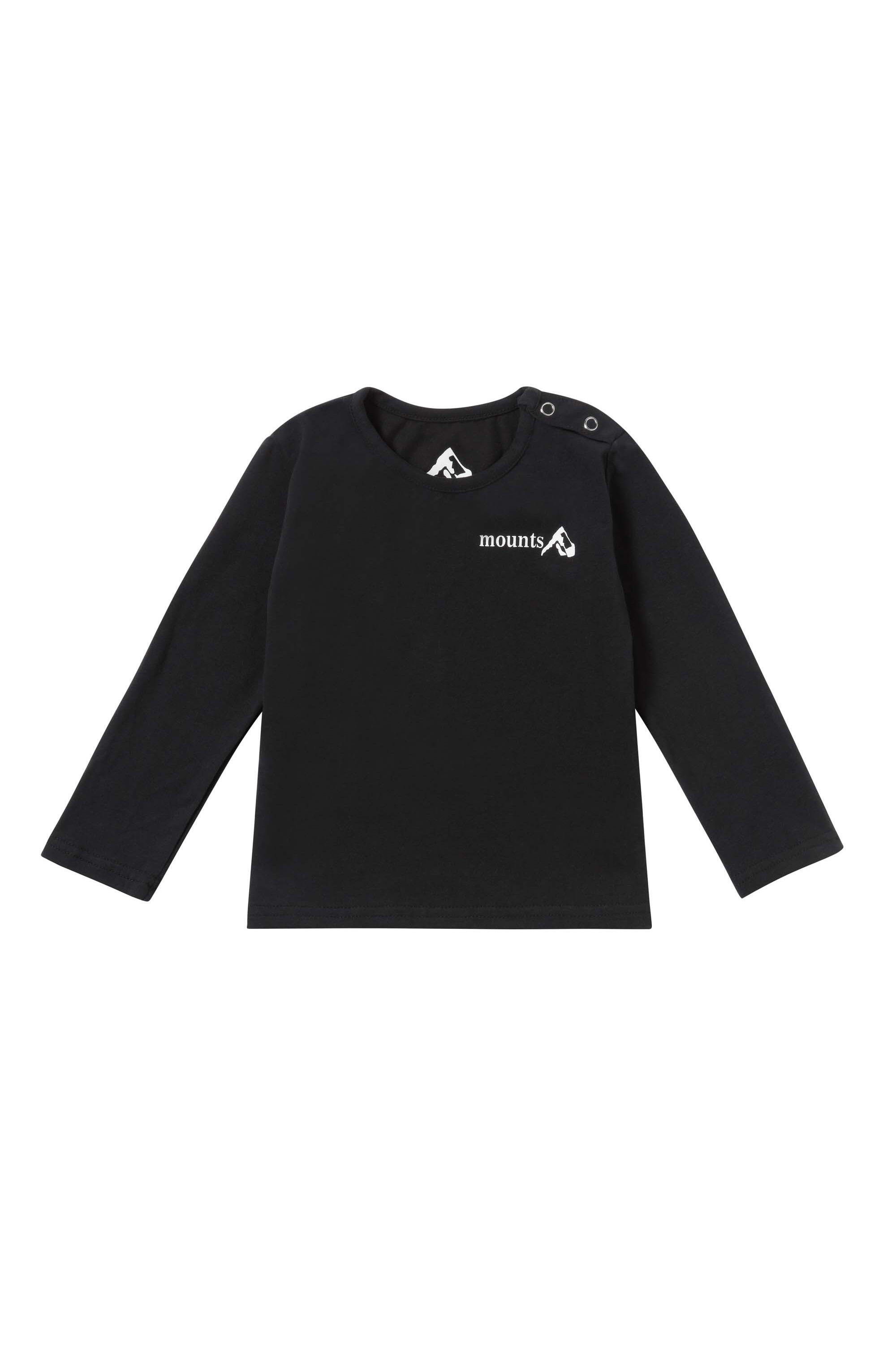 TODDLER 100% Merino Thermal Shirt - SKI/ HIKE/ CAMP - BLACK 1/4