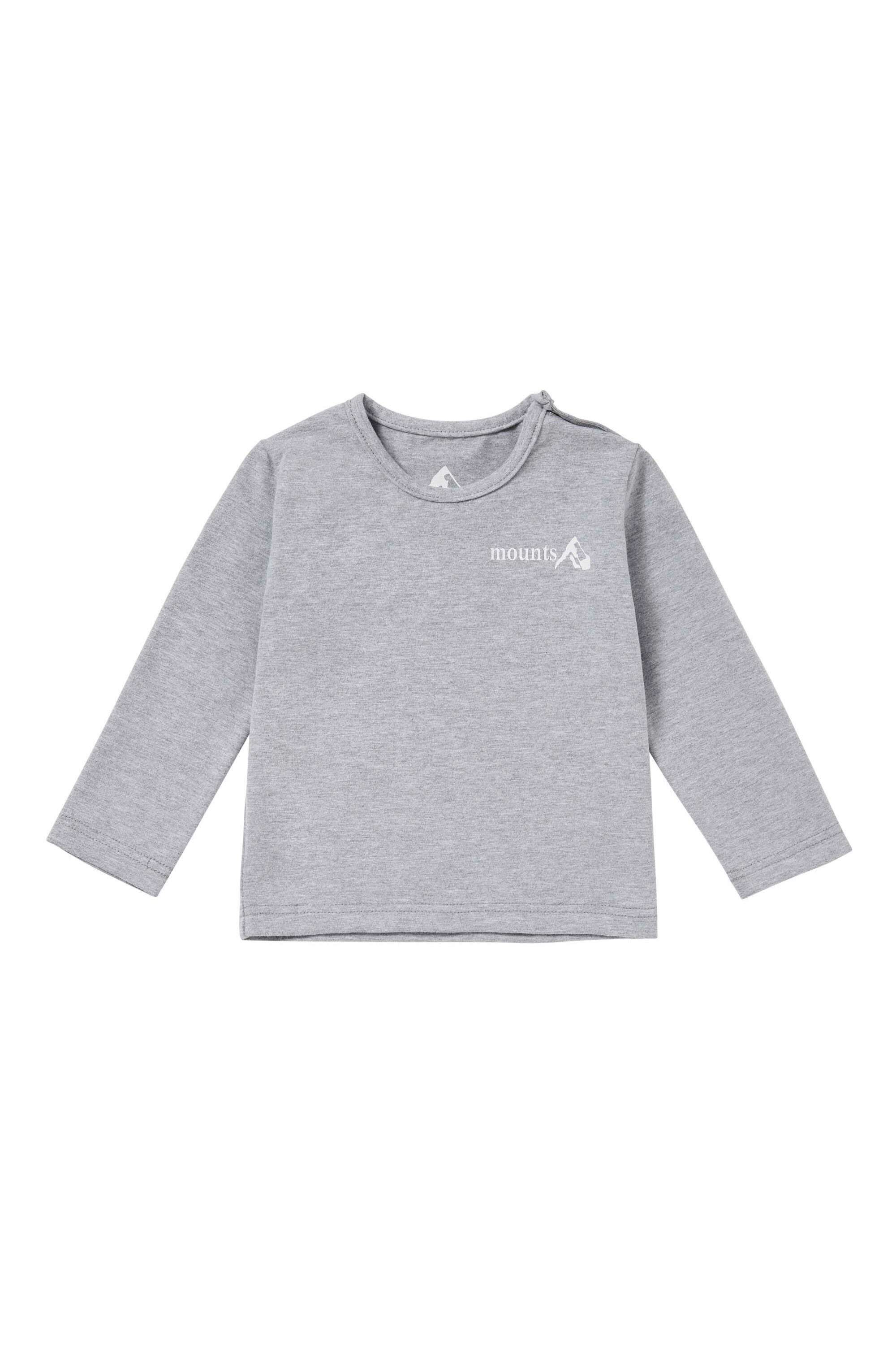 TODDLER COTTON Thermal Shirt - SKI/ HIKE/ CAMP - GREY 1/4