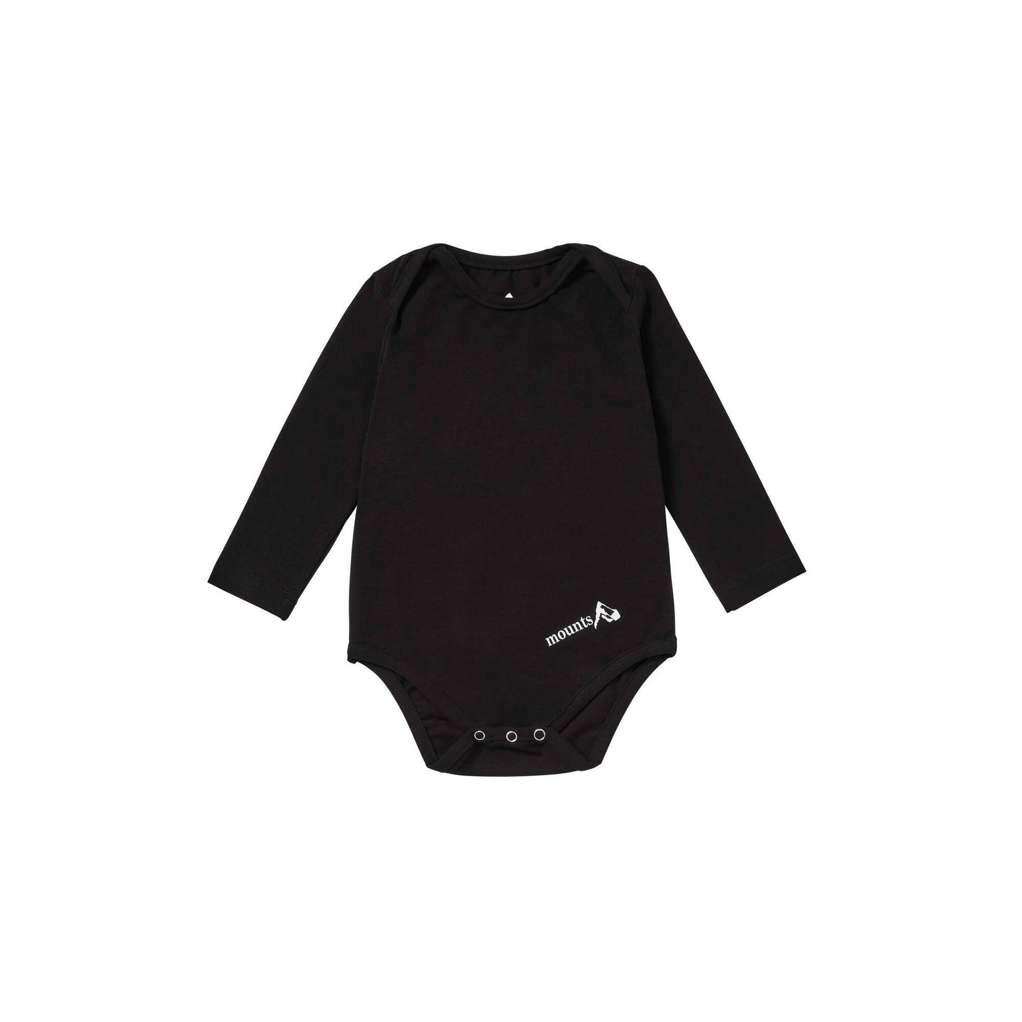 MOUNTS BABY Cotton Thermal Onsie - SKI/ HIKE/ CAMP - BLACK