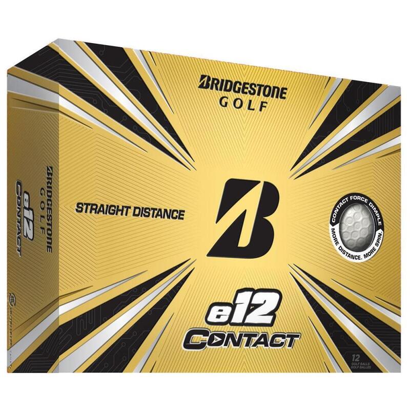 Packung mit 12 Golfbällen Bridgestone E12 Contact