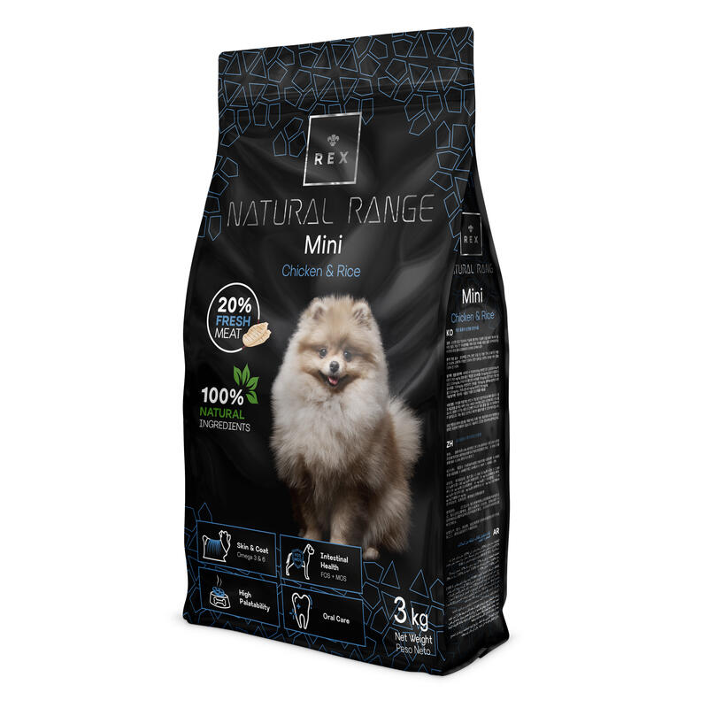 Rex Natural Range Mini csirkés rizses kutyaeledel kistestű kutyáknak