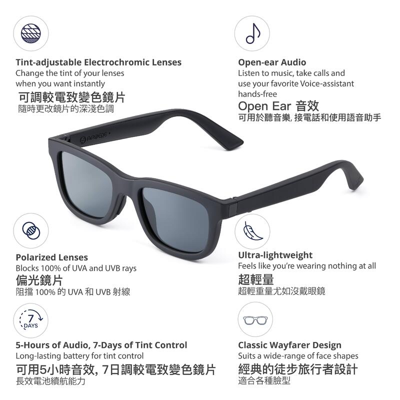 Dusk Smart Sunglasses - Black