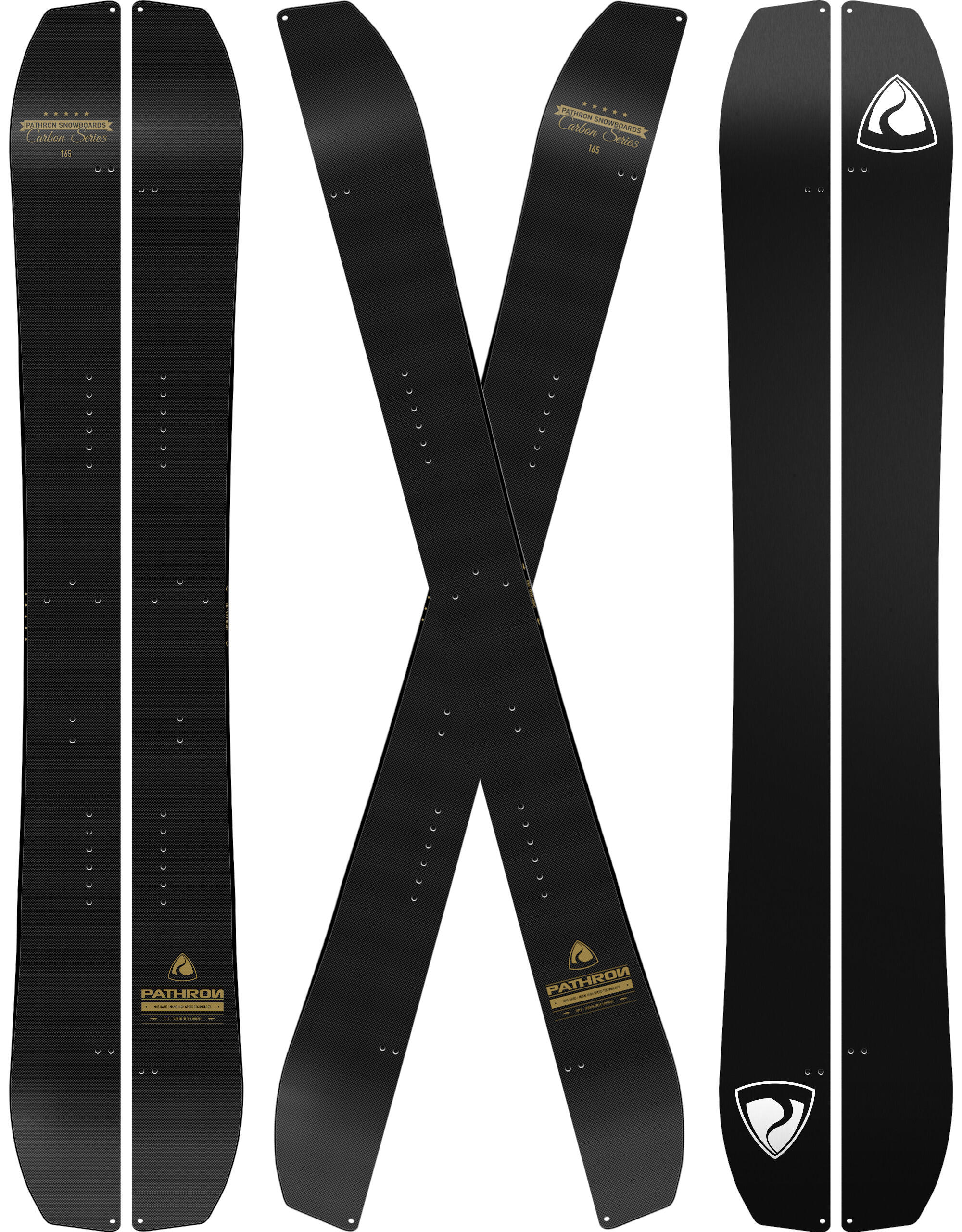 PATHRON Snowboard Splitboard Carbon Gold Split Zwart
