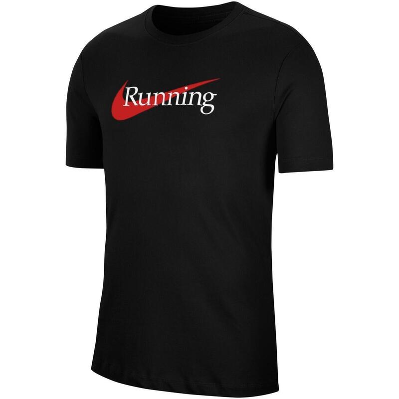 Camiseta de manga corta Nike Dri-FIT Run, Negro, Hombres