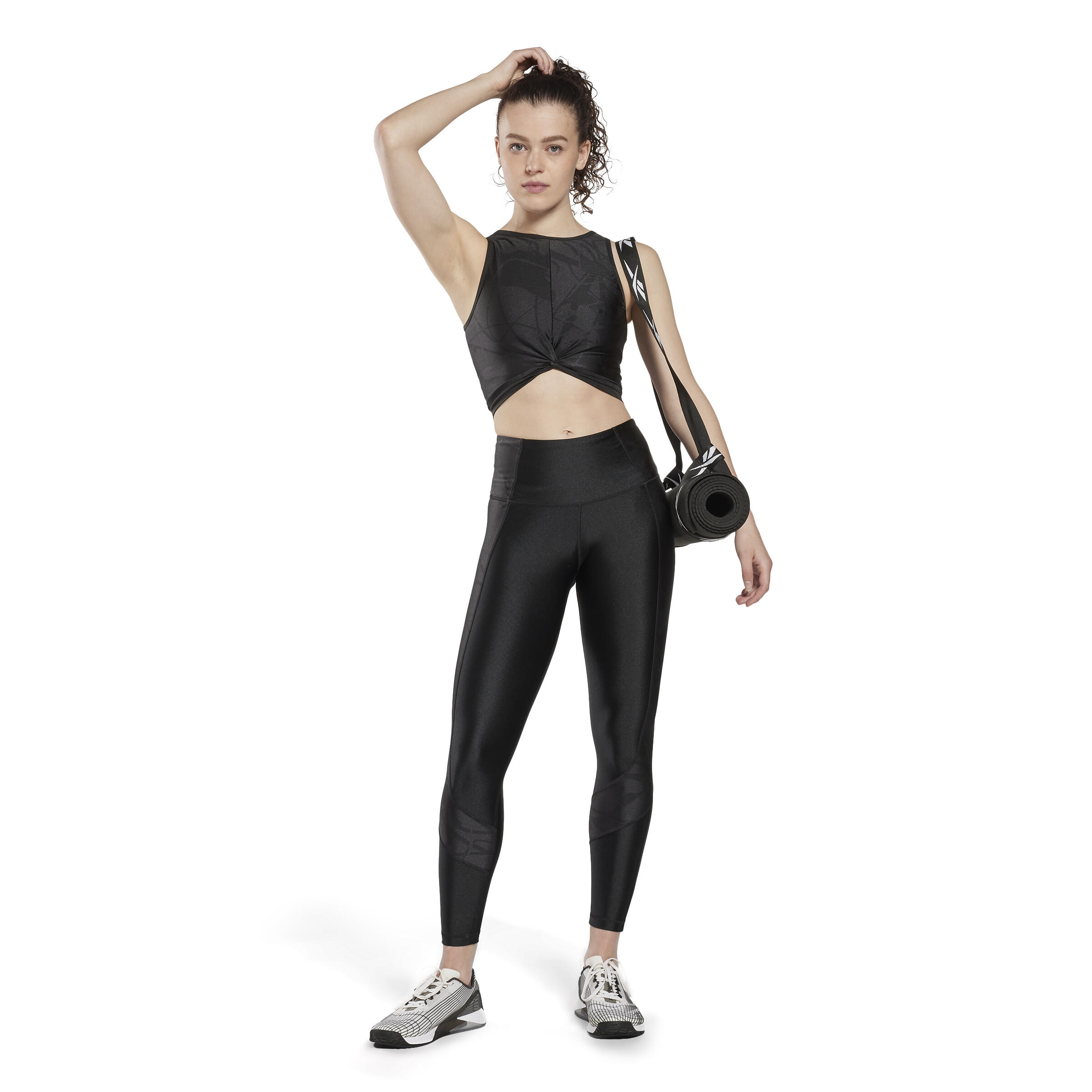 Pernas altas de mulher Reebok Shiny Yoga 4/5