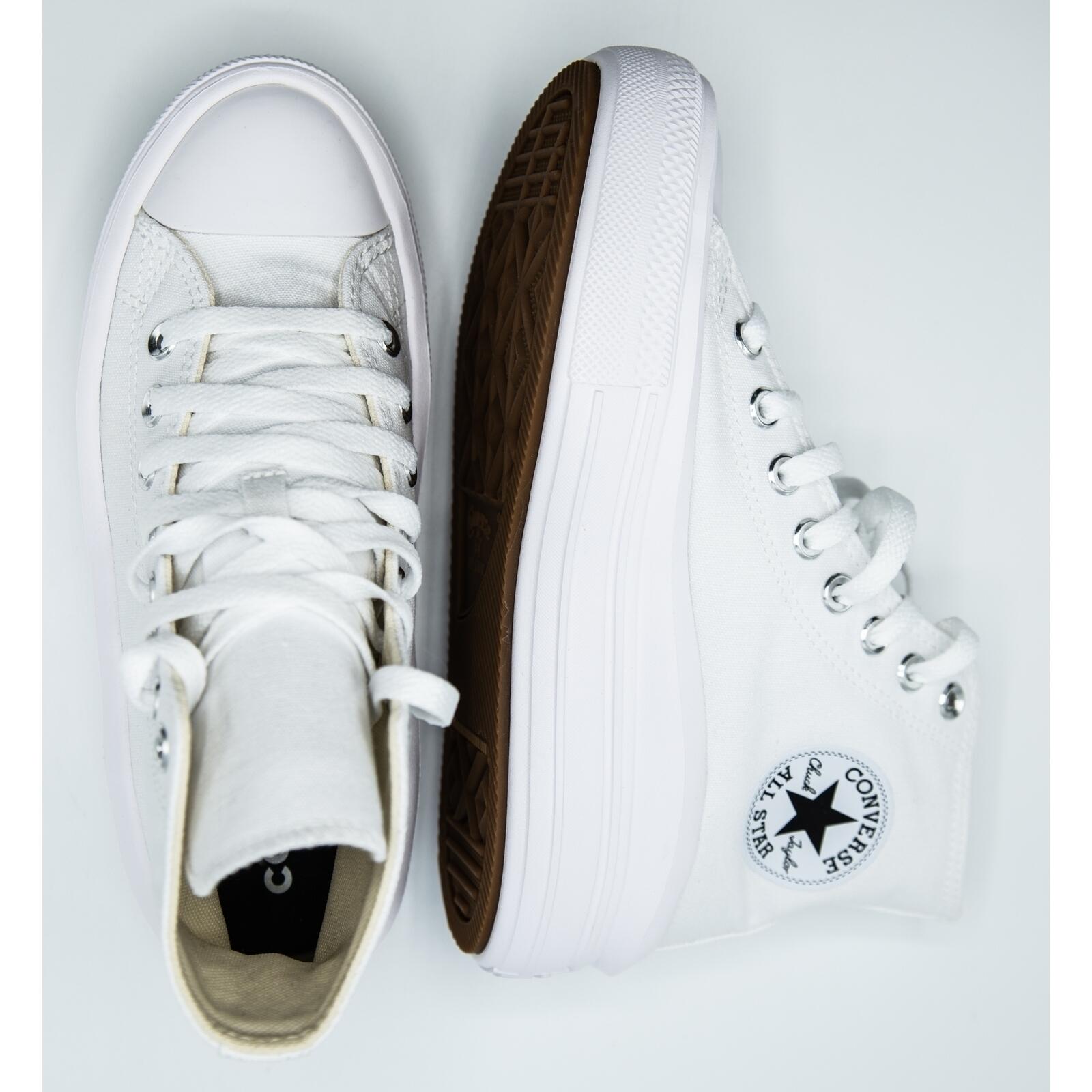 Cal ado Converse Chuck Taylor All Star Move Hi Branco Mulheres