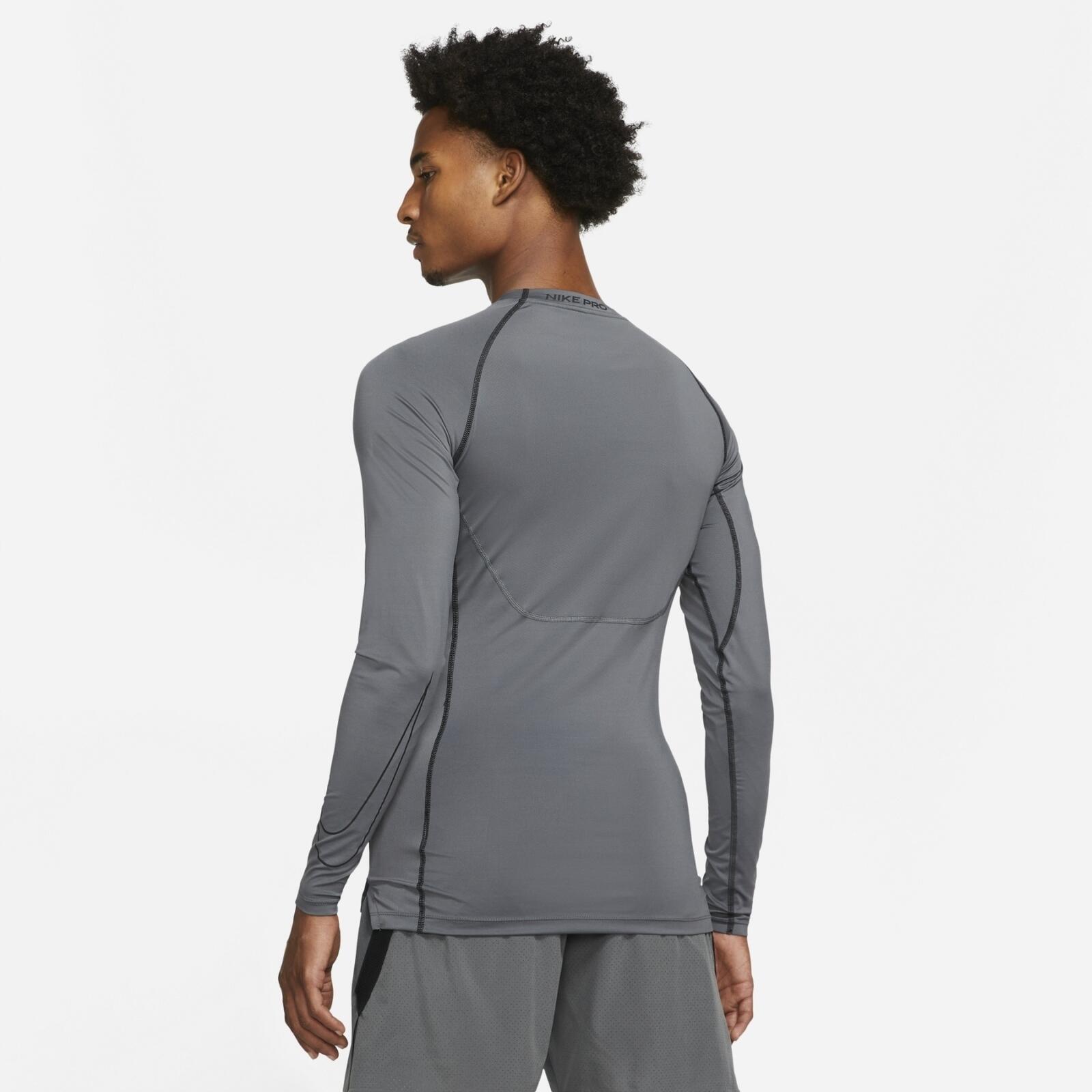 Maglie maniche lunghe da palestra uomo nike grigio 2/5