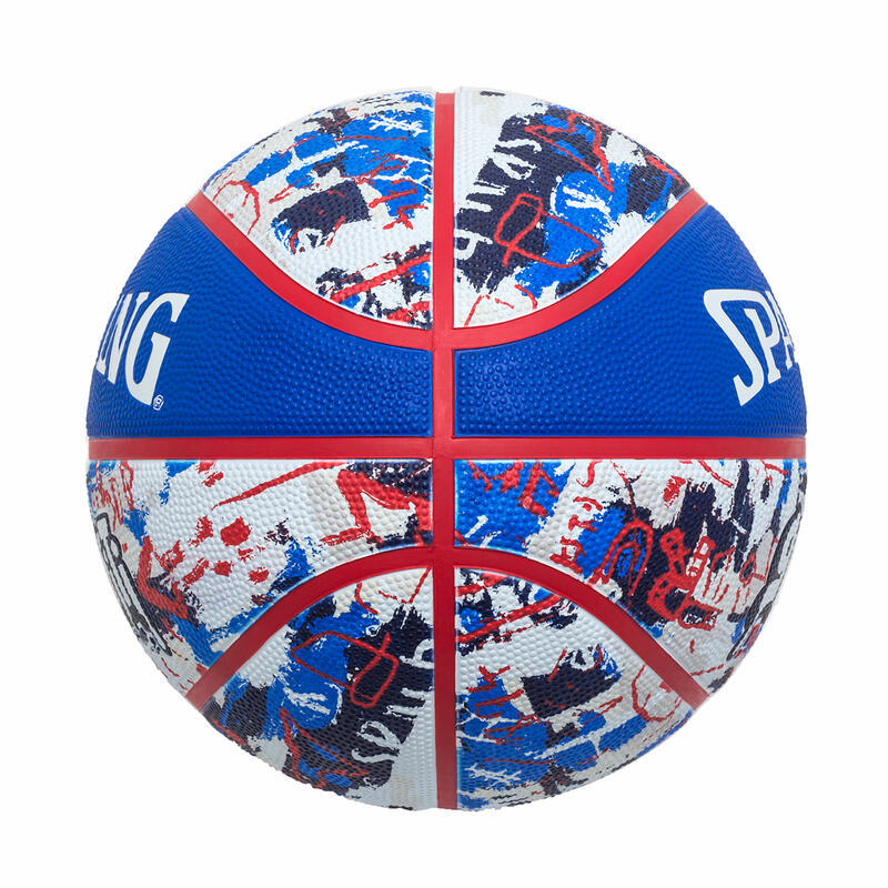 Ballon de Basketball Spalding Graffiti Rouge et Bleu