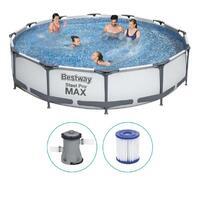 Bestway - Steel Pro MAX - Piscine tubulaire - 366x76 cm - Ronde
