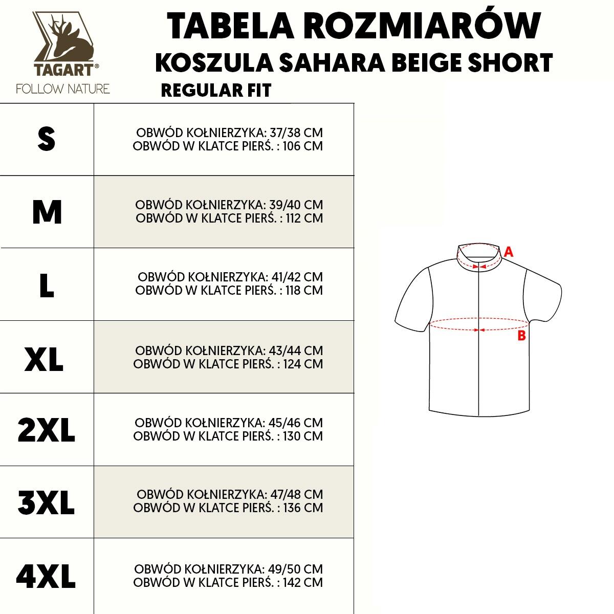 Koszula myśliwska męska Tagart Sahara Short Regular z krótkim rękawem 2/4
