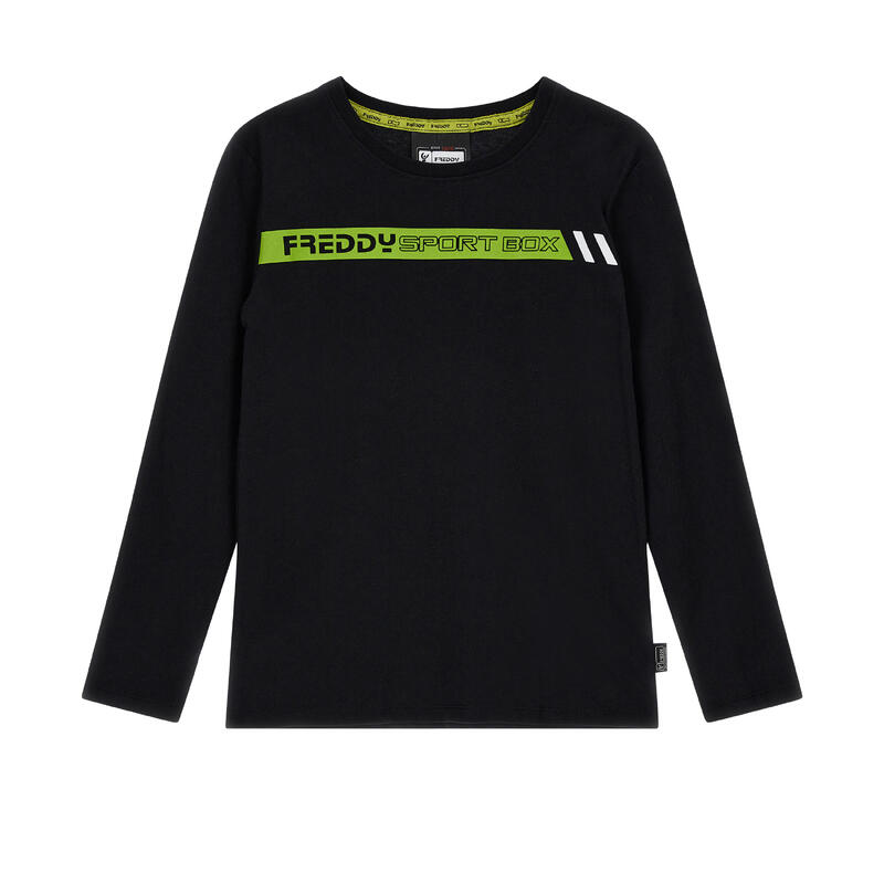 T-shirt manica lunga con stampa a contrasto FREDDY SPORT BOX