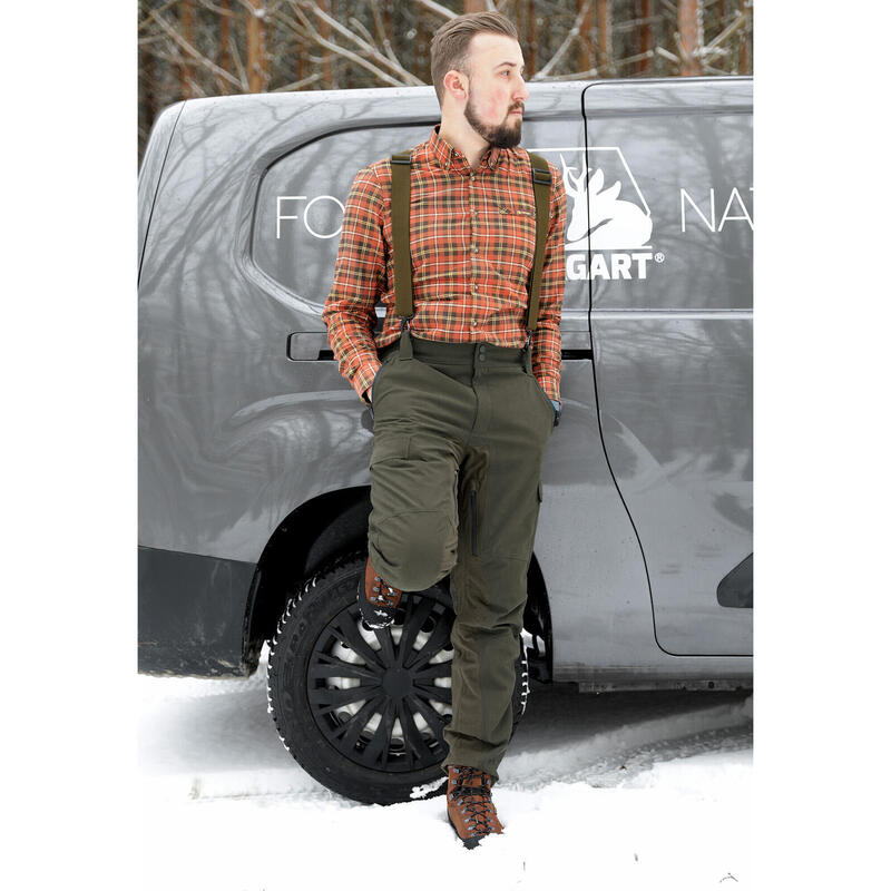 Camasa de teren bărbați Tagart Willow Red SLIM cu Tencel