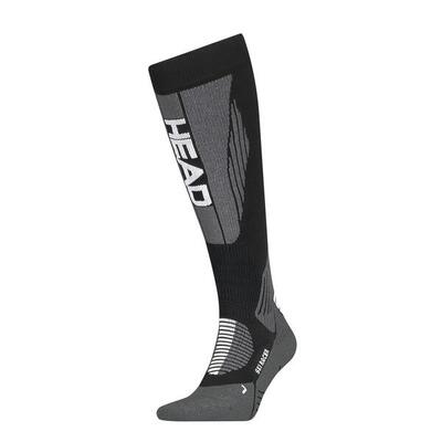 Head skisokken unisex racer kneehigh 1-pack black/white