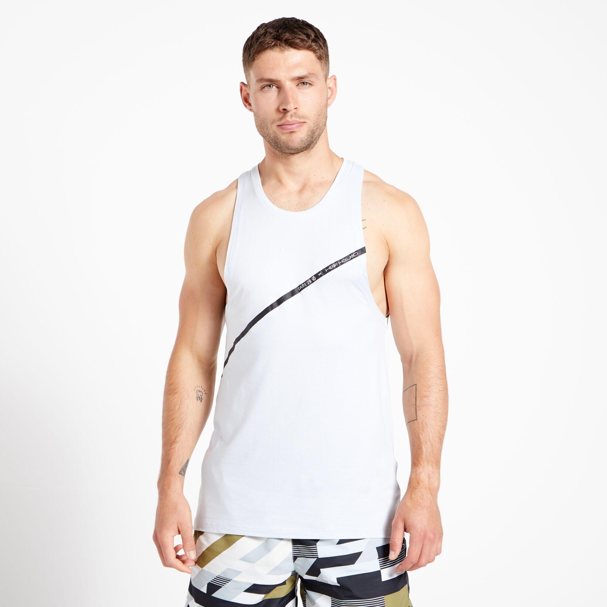 Henry Holland No Sweat Mens Gym Active Vest - White 1/3