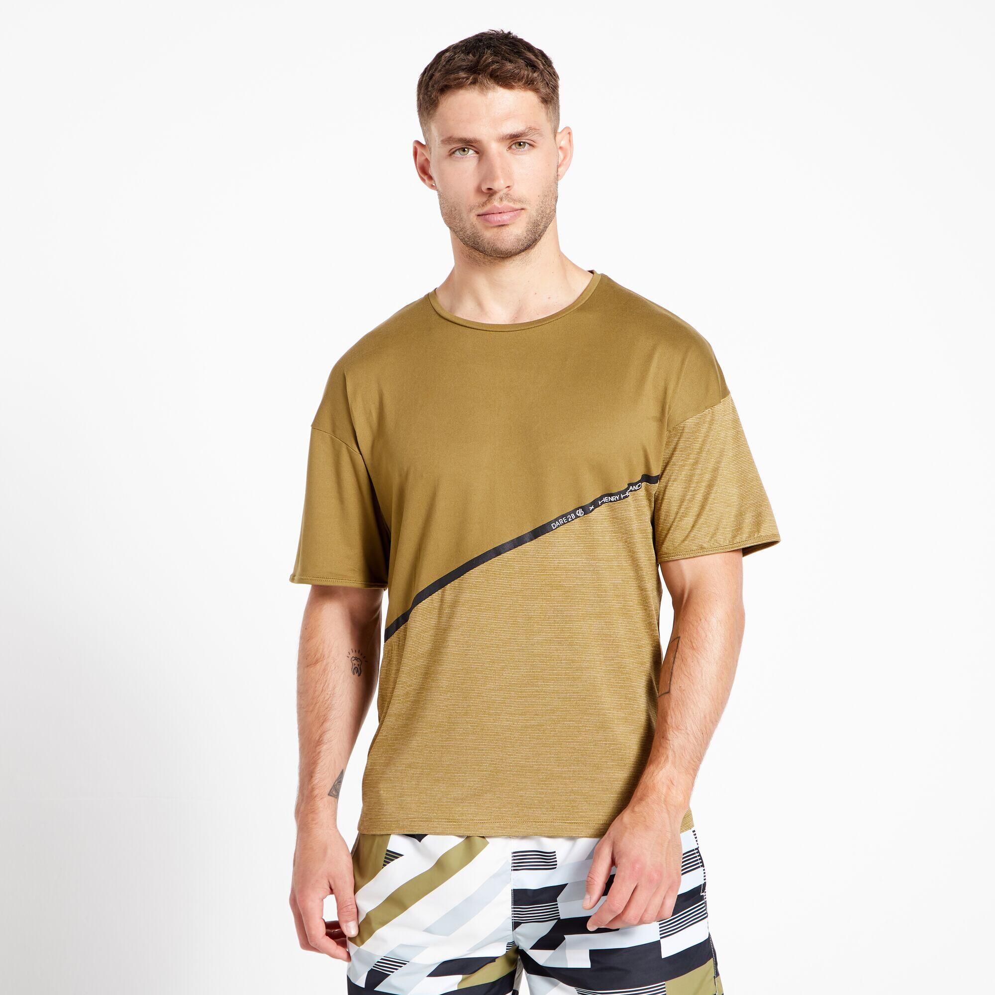 Henry Holland No Sweat Mens Gym Active T-Shirt - Olive Green 1/4