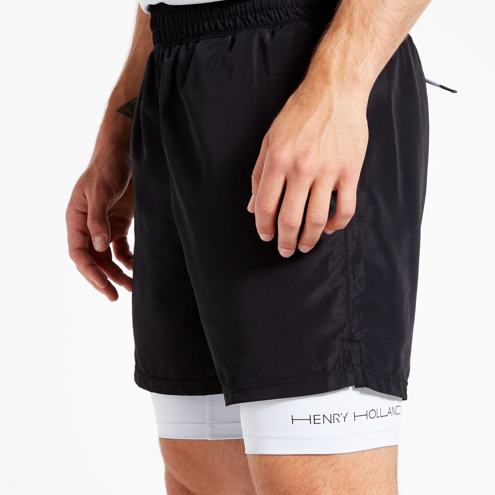 Henry Holland Psych Up Mens Gym Training Shorts - Black 4/5