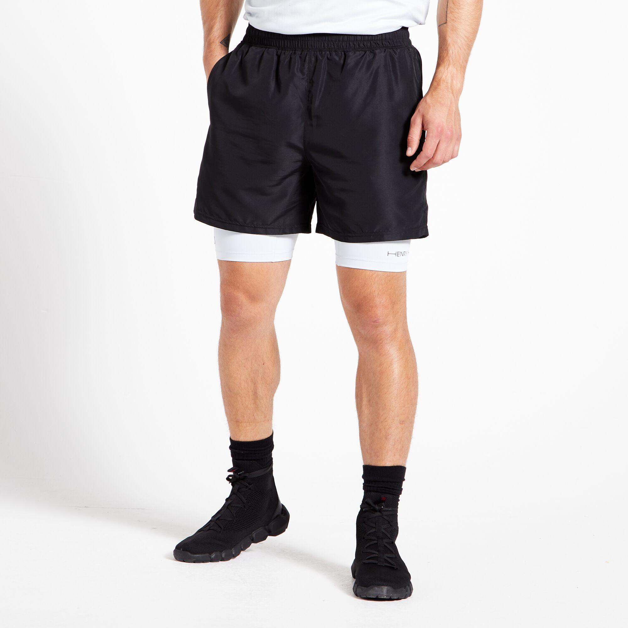 Henry Holland Psych Up Mens Gym Training Shorts - Black 2/5