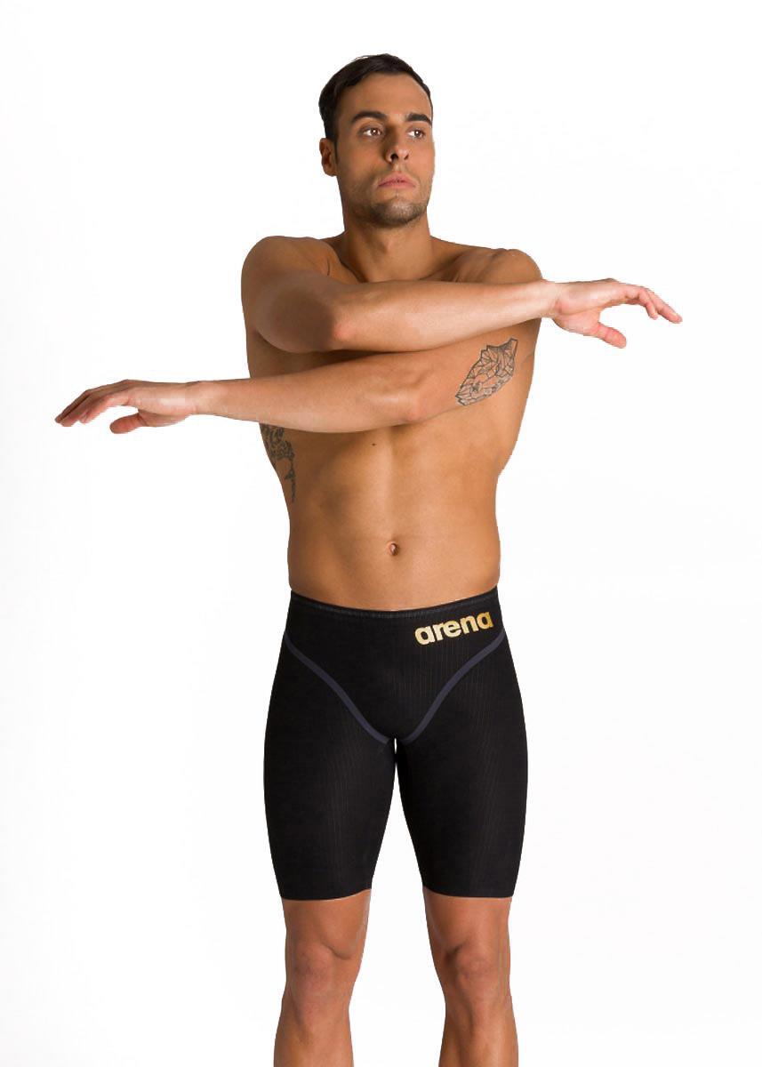 Arena Powerskin Carbon Core FX Jammer - Black/ Gold 2/5