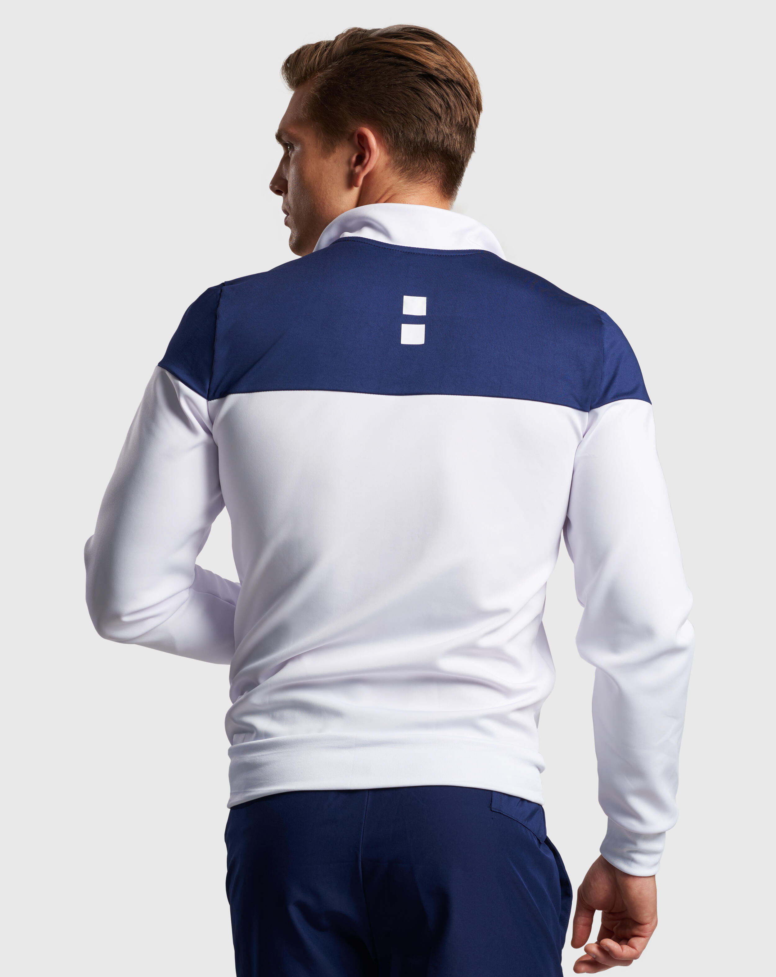 Performance Tennis/Padel Vest Heren Wit/Marineblauw 2/4