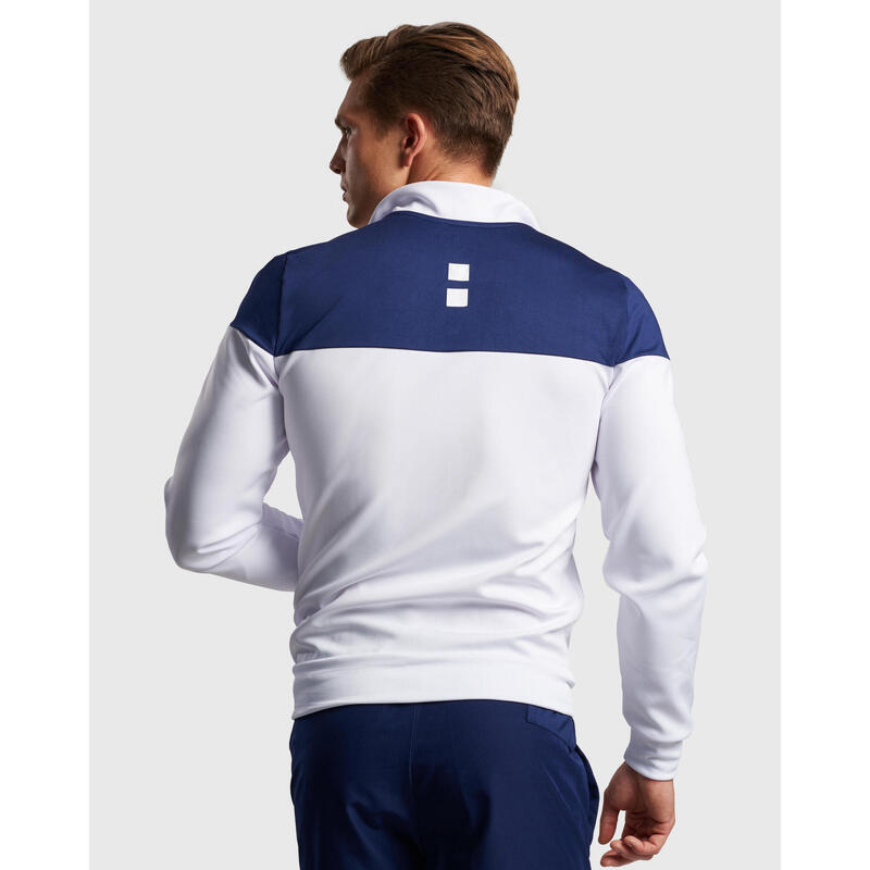 Performance Tennis/Padel Jacke Herren Weiss/Marineblauer